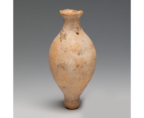 Roman ointment. 1st-3rd century AD.Terracotta.Measurements: 9.5 x 4.5 cm .Terracotta vessel with a globular body and a neck. 
