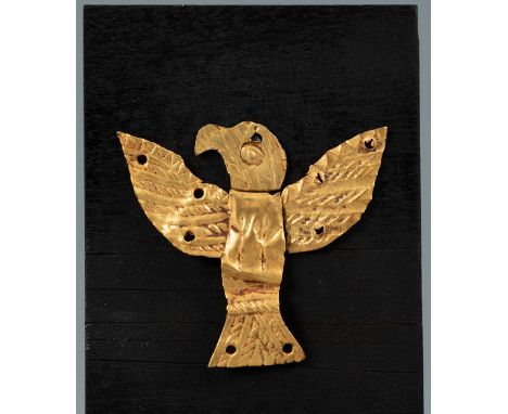 Wall lamp with an eagle. Scythian, 5th century BC.Gold.Provenance: private collection, Spain. Gorny &amp; Mosch, Munich, 2007