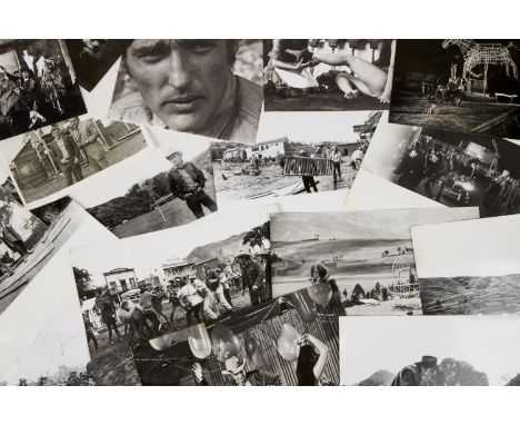 A group of stills taken by photographer Peter Sorel during the production of The Last Movie (Universal Pictures, 1971), inclu