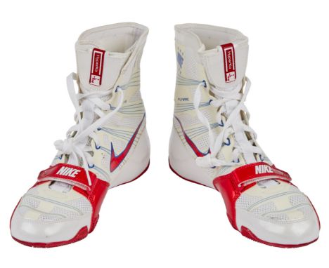 An original pair of Nike Hyperko boxing shoes as seen worn by Tony Bellow as "Pretty Ricky Conlan" in Creed (Warner Bros. Pic