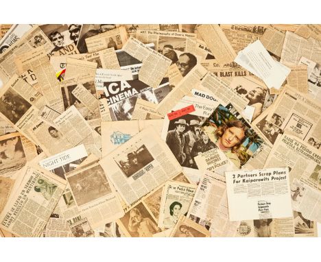 A collection of rare newspaper and magazine clippings that belonged to Dennis Hopper. Included are numerous stories about Hop