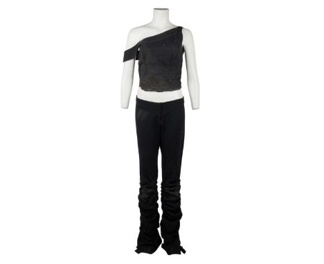 An ensemble as seen worn by the stunt double of Cameron Diaz as "Natalie Cook" in the action/comedy Charlie's Angels: Full Th