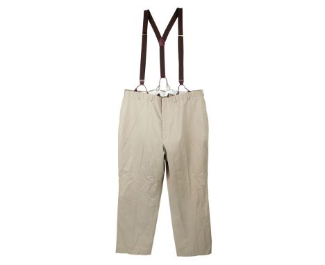 A pair of pants and suspenders as seen worn by James Earl Jones as "Raymond 'Ray' Lee Murdoch" in the comedy/drama A Family T