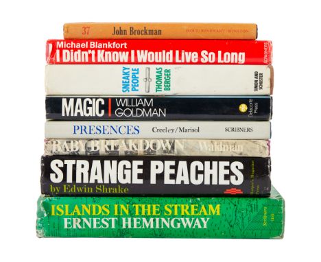 A group of novels and poetry books that belonged to Dennis Hopper, some of which are inscribed by the authors. Included are I