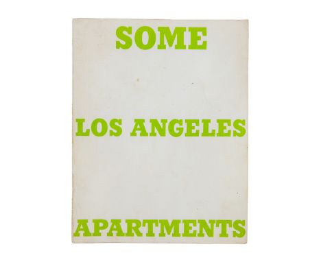 A limited edition Ed Ruscha Some Los Angeles Apartments artist book (Anderson, Ritchie & Simon, 1965) inscribed to Dennis Hop