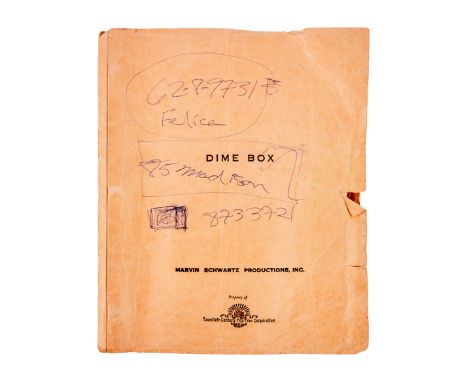 An original final draft screenplay titled Dime Box, which would eventually be retitled Kid Blue (Twentieth Century Fox, 1973)