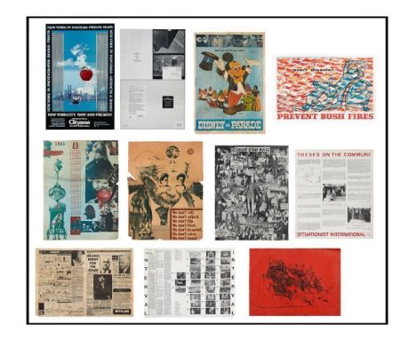 A group of 10 vintage 1960s-1970s posters from the personal collection of Dennis Hopper, including: a 1965 wall calendar, Sit