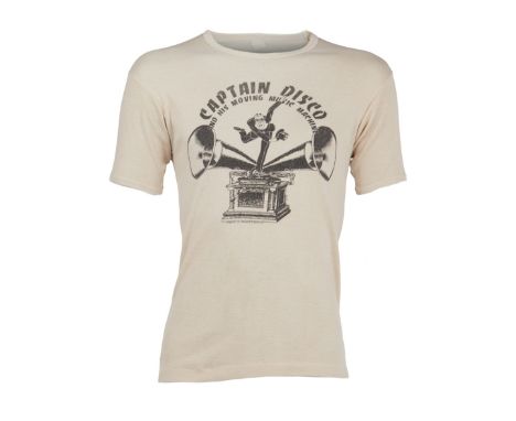 A group of eight vintage t-shirts, personally-owned by Dennis Hopper. This lot includes a light blue, cotton t-shirt with bla