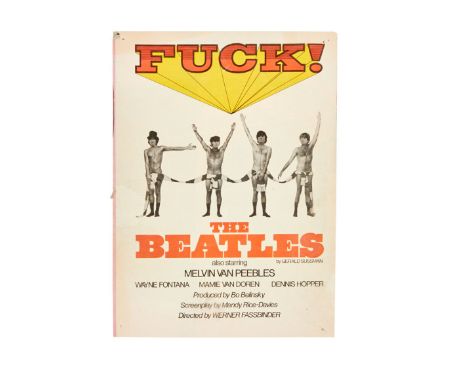 A four-page tear sheet from an October 1977 issue of National Lampoon magazine featuring a The Beatles' Apple Records catalog