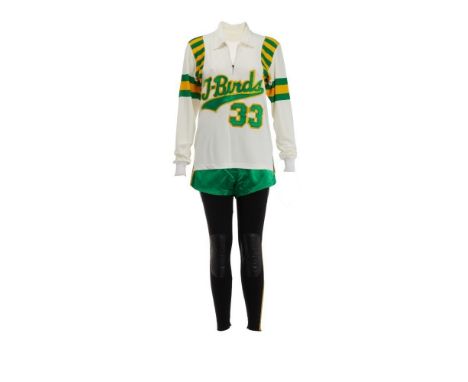 An ensemble as seen worn by a member of the "T-Birds" roller derby team in the action/comedy Charlie's Angels: Full Throttle 