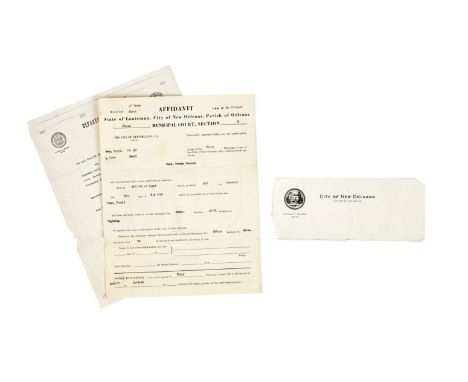 A pair of documents relating to location filming that took place in New Orleans for Easy Rider (Columbia Pictures, 1969), inc