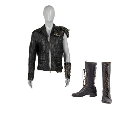 An original three-piece costume ensemble for the film Mad Max: The Road Warrior (Warner Brothers, 1981). These pieces are not