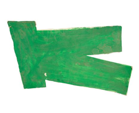 An original "Hinge" Series painting (c. 1984, acrylic) created by Dennis Hopper. Irregular shape executed on cardboard.Accomp