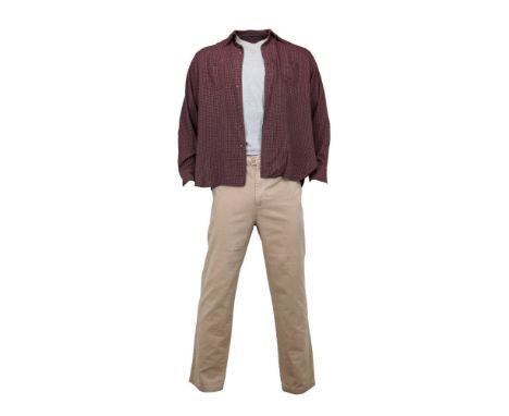 An ensemble as seen worn by Nicolas Cage as "Charlie Kaufman" in the comedy/drama Adaptation (Columbia Pictures, 2003). Toget