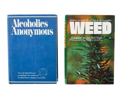 A pair of books that belonged to Dennis Hopper, including Weed: Adventures of a Dope Smuggler (Harper &amp; Row, 1974) and Al