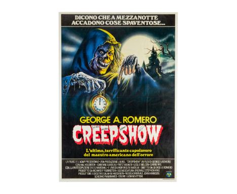 An Italian one-panel film poster for George A. Romero's&nbsp;Creepshow&nbsp;(Warner Bros., 1982) signed by special makeup eff