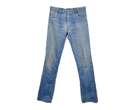 Three pairs of vintage jeans, personally-owned by Dennis Hopper. This lot includes two pairs of vintage Lee Rider, medium was