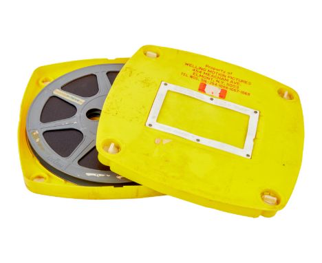 A vintage reel of 16mm film, featuring a short movie written and directed by Steven Spielberg: Amblin' (Sigma III Corp., 1968