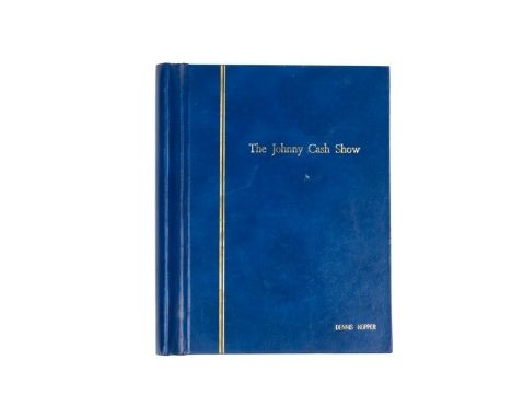 A bound script for an episode of The Johnny Cash Show (ABC, 1969-1971) which lists Dennis Hopper, Neil Diamond, and Joni Mitc