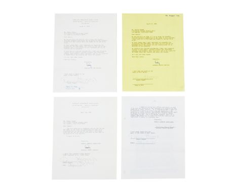 A group of four signed legal documents belonging to Dennis Hopper, dated 1966, The documents concern Hopper's representation 