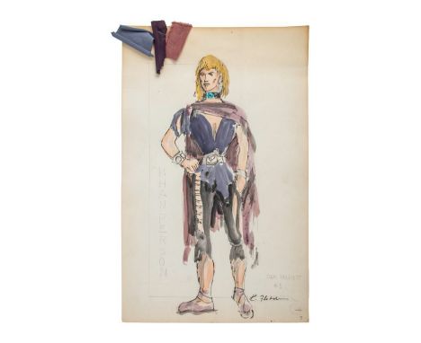 An original costume sketch for Star Trek II: The Wrath of Khan (Paramount, 1982) starring William Shatner and Leonard Nimoy.T