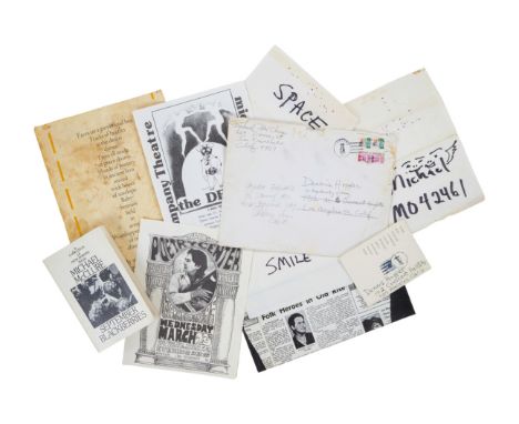 A group of documents related to poet-playwright Michael McClure that were owned by Dennis Hopper. Included are a flyer for Mc