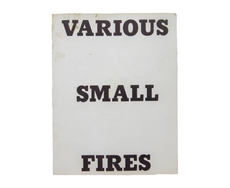 A limited edition Ed Ruscha Various Small Fires artist book (Anderson, Ritchie & Simon, 1964) inscribed to Dennis Hopper in p