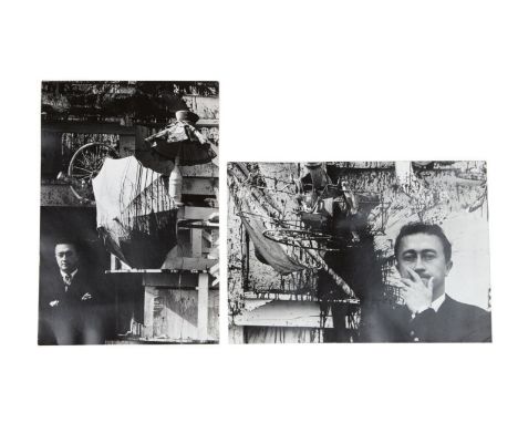 A pair of original black and white photographs of the filmmaker Curtis Harrington taken by Dennis Hopper.Harrington (an exper