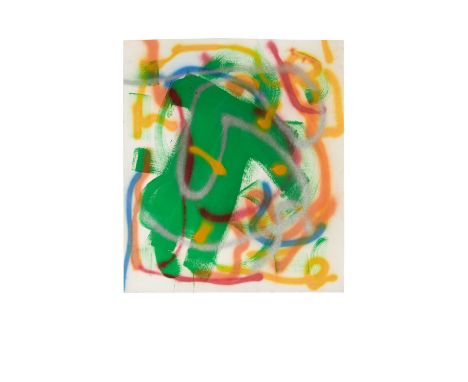 An original "Hinge" Series painting (c. 1984, spray paint and acrylic) created by Dennis Hopper.Accompanied by the exhibition