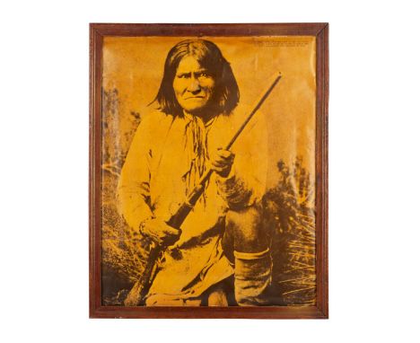 A screen-matched framed print of Geronimo which hung on the wall in the seating area behind the bar on the set of the classic