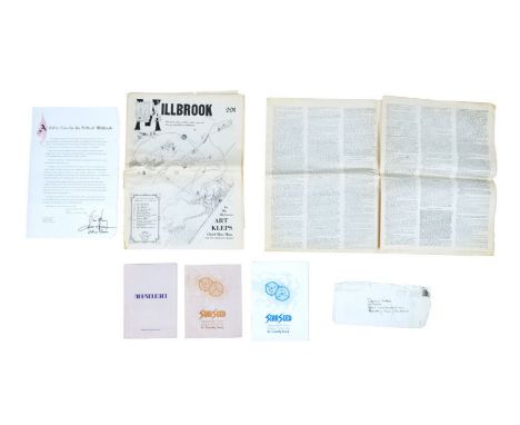 A group of Timothy Leary materials belonging to Dennis Hopper, including: a "Call to Alms for the Battle of Millbrook" appeal