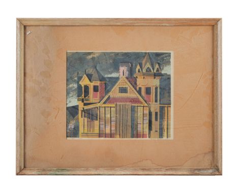 A matted and framed limited edition "Derelict" 12-color serigraph print (9/35) from the personal collection of Dennis Hopper,