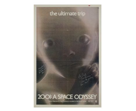An U.S. one sheet poster for the 1971 re-release of Stanley Kubrick's 2001: A Space Odyssey (Metro-Goldwyn-Mayer, 1968) signe