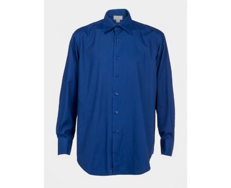 A custom-made Anto blue button-up shirt as seen worn by Eddie Murphy as Charlie Hinton in Daddy Day Care (Revolution Studios,