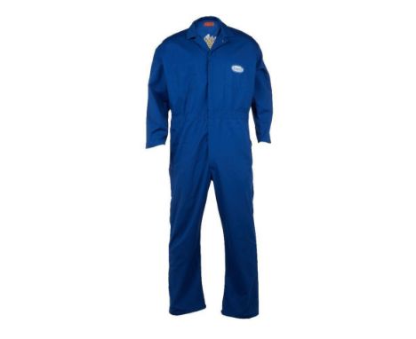 A pair of cobalt blue coveralls made for the production of the action/comedy Charlie's Angels: Full Throttle (Columbia Pictur