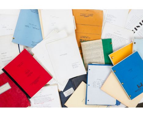A collection of more than two dozen spec scripts, story treatments, and revised screenplays, circa 1960s-1980s, that were own