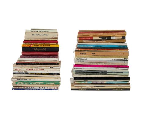 A collection of books that belonged to Dennis Hopper, many of which have philosophical or Eastern religion themes. Titles inc