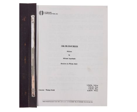 An original revised script for The Tie That Binds (Hollywood Pictures, 1995) by Michael Auerbach, with revisions by Wesley St