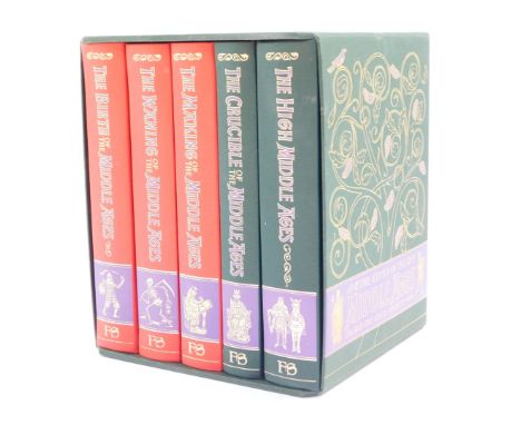 Folio Society. A cased set of The Birth Of The Middle Ages, The Waning Of The Middle Ages, The Making Of The Middle Ages, The