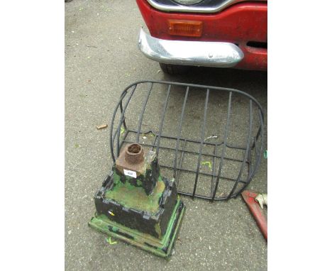A Victorian drain hopper, and a hay basket. (2)