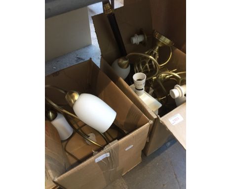 Two boxes with light fittings 