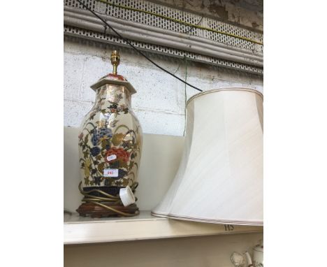 Hexagonal Imari style table lamp and shade 