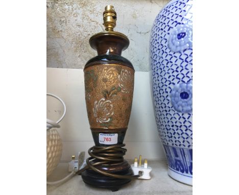 Doulton pottery table lamp 