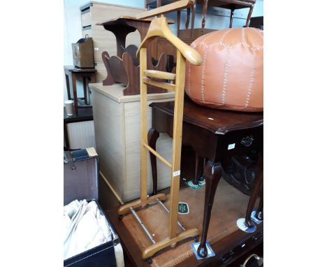 A light oak valet stand 