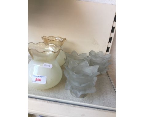 Small glass light shades 