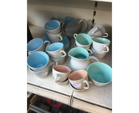 30 pieces of Poole pottery teaware 