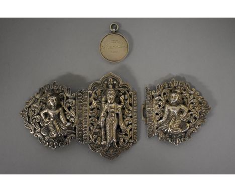 A British Indian Army medal, stamped silver, inscribed 'Alarm Company, British Dismounted Lucknow Assault At Arms, 1921', 2.8
