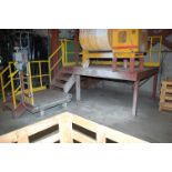 Steel Mezzanine 2-Tier 120 in. x 84 in. w/Stair, 52 in. x 52 in. w/Stair, Steel Plate Platforms.