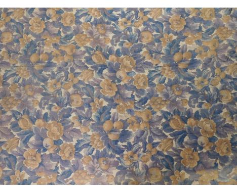 A Victorian tapestry curtain decorated with flowers, 210 x 170cm 