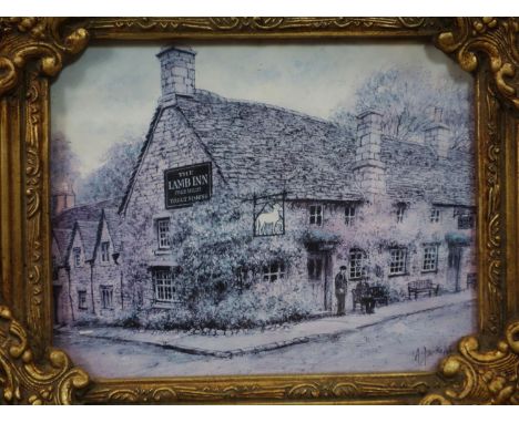 A print in ornate gilt frame, 45 x 39cm 